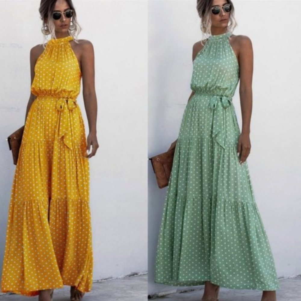 💥💥 ELEGANT BARE SHOULDER FLORAL MAXI DRESS - Picture 3 of 4